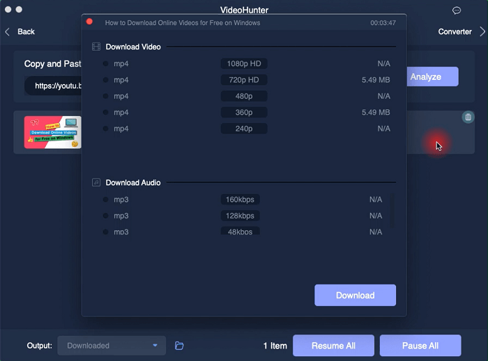 Choose the Output Format and Quality