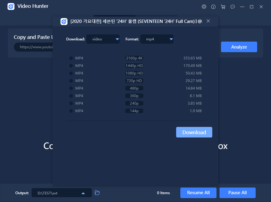 Select Output Options