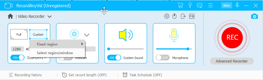 Select Record Region