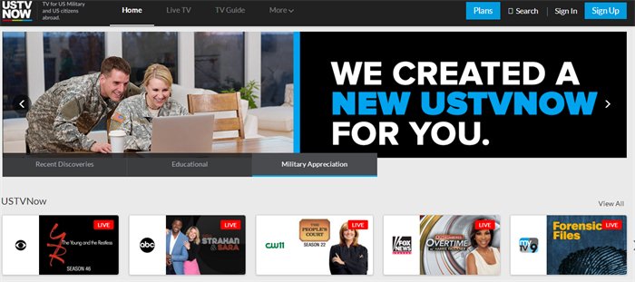 USTV Now site
