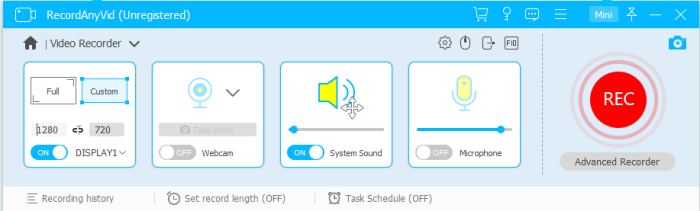 Video Recording Setting