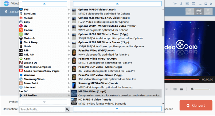 Select Output Format for Blu-ray Content