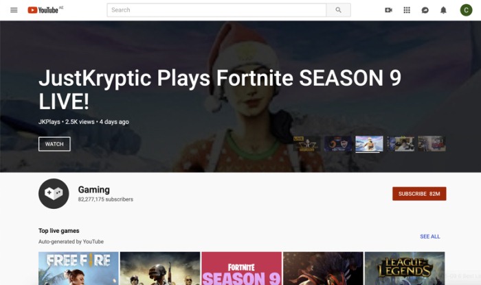 YouTube Gaming