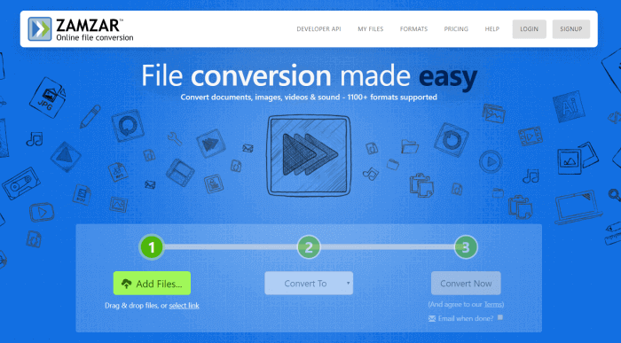 Zamzar Video Converter